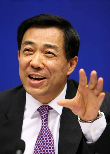 Xilai Entonces Ministro Comercio China Hijo Del Viceprimer Ministro Chino —  Fotos de Stock