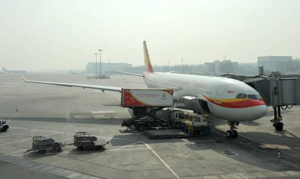 Вид Первый Мире Airbus A330 200 Бизнес Класса Гонконга Международном — стоковое фото