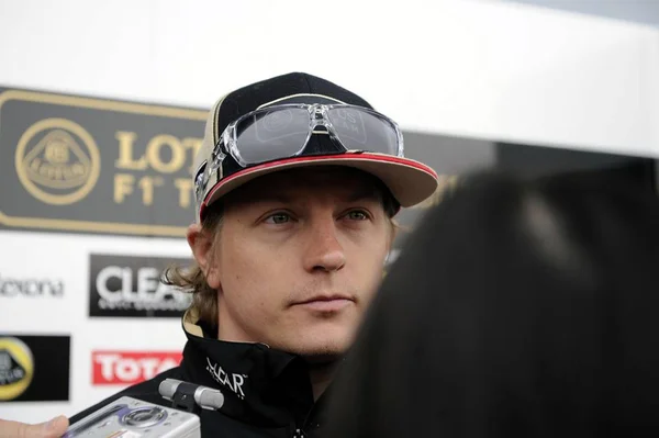 Der Finnische Pilot Kimi Räikkönen Vom Lotus Team Auf Einer — Stockfoto