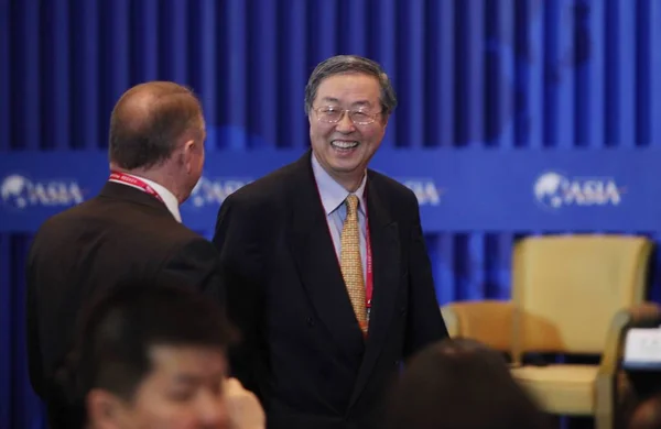 Kinas Centralbankschef Zhou Xiaochuan Ler 2012 Boao Forum För Asien — Stockfoto