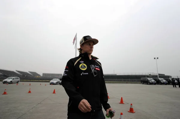 Fins Formule Coureur Kimi Raikkonen Van Het Lotus Team Afgebeeld — Stockfoto