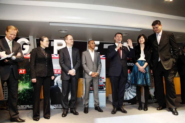 Från Höger Till Vänster Pensionerad Kinesiska Basket Superstar Yao Ming — Stockfoto