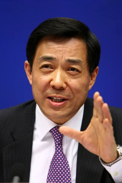Bestand Xilai Vervolgens Minister Van Handel Van China Zoon Van — Stockfoto