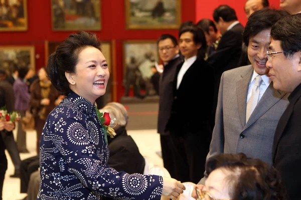 Soprano China Peng Liyuan Izquierda Esposa Del Vicepresidente Chino Jinping — Foto de Stock