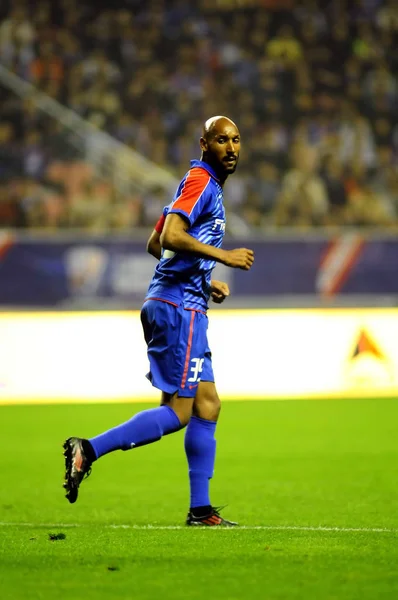 Der Französische Stürmer Nicolas Anelka Von Shanghai Shenhua Spiel Der — Stockfoto