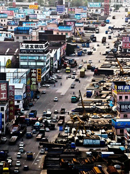 Vista Del Mercado Lecong Steel Distrito Shunde Ciudad Foshan Provincia — Foto de Stock