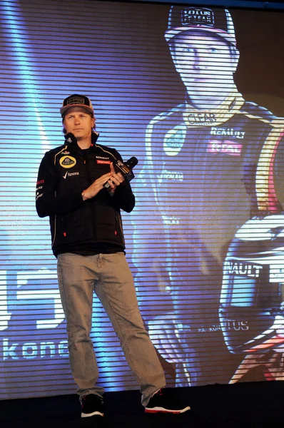 핀란드어 드라이버 Kimi Raikkonen 로터스 이벤트 클리어 상하이 중국에서의 브랜드에 — 스톡 사진