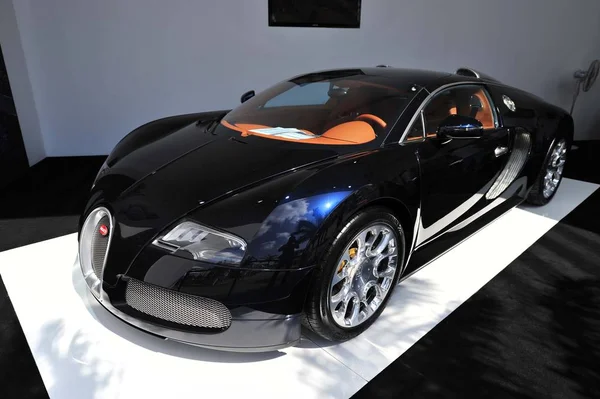 Carro Esportivo Bugatti Visto Durante Iate Anual Hainan Rendez Vous — Fotografia de Stock