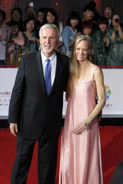 Director Canadiense James Cameron Esposa Son Fotografiados Durante Ceremonia Apertura — Foto de Stock