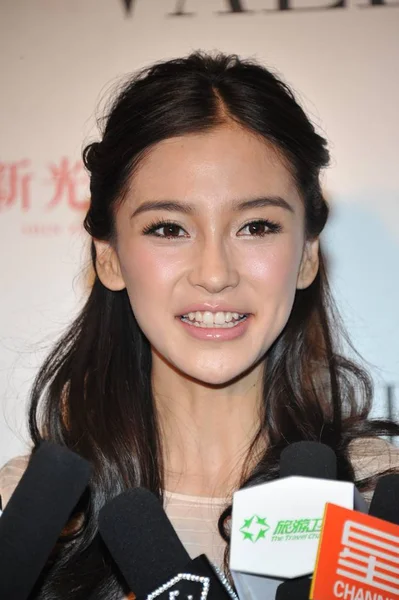 Hong Kong Model Actress Angelababy Attends Opening Ceremony Valentino Store — Stock Photo, Image