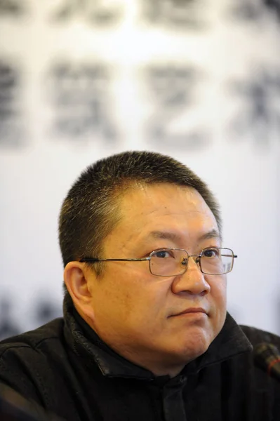 Der Chinesische Architekt Wang Shu Inhaber Des Amateurarchitekturbüros Während Einer — Stockfoto