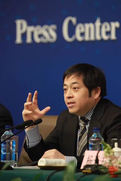 Xiang Wenbo Président Sany Group Ltd Intervient Lors Une Conférence — Photo