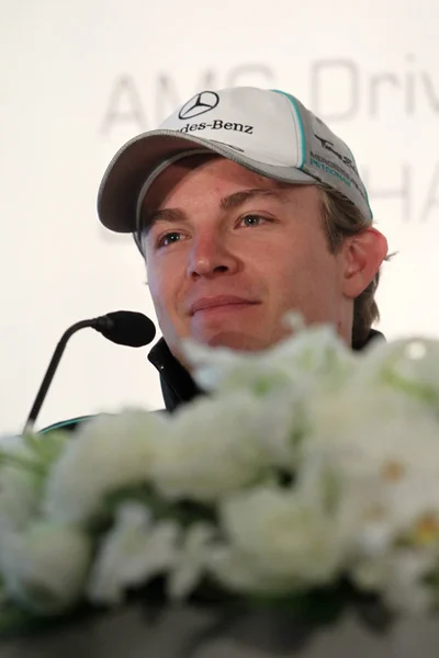 Pilote Allemand Nico Rosberg Équipe Mercedes Est Photographié Lors Une — Photo