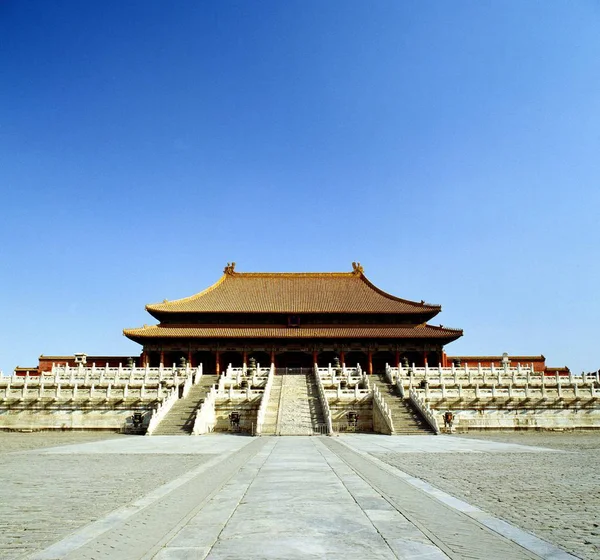 Vista Del Salón Armonía Suprema Ciudad Prohibida Beijing China — Foto de Stock