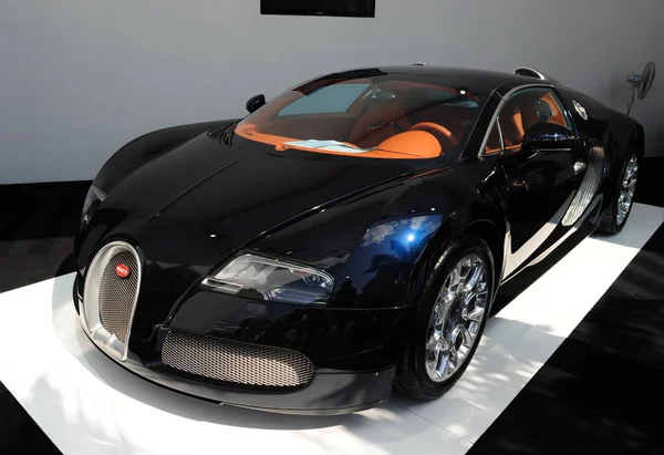 Carro Esportivo Bugatti Visto Durante Iate Anual Hainan Rendez Vous — Fotografia de Stock