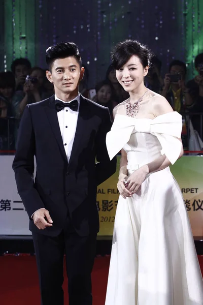 Die Chinesische Schauspielerin Zhang Jingchu Und Der Taiwanesische Schauspieler Nicky — Stockfoto