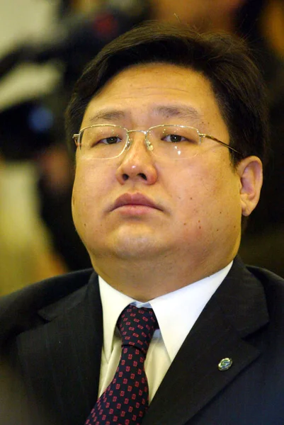 Ming Voorzitter Van Dalian Shide Group Woont Een Seminar Beijing — Stockfoto