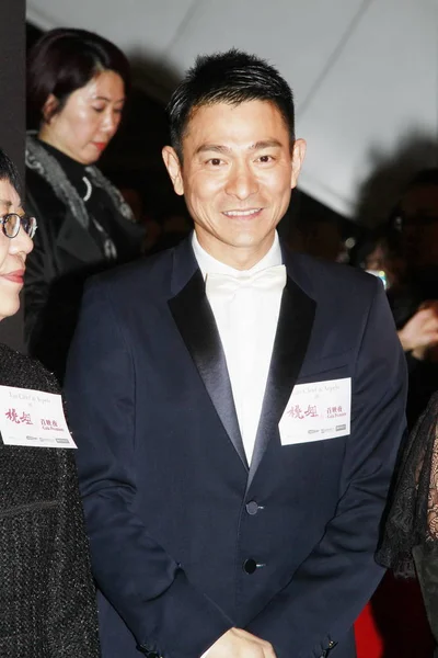 Hongkong Zpěvák Herec Andy Lau Zachycen Během Slavnostního Premiéra Nového — Stock fotografie