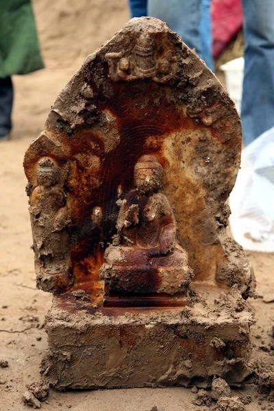 Eine Buddha Statue Der Ausgrabungsstätte Handan Provinz Hebei Norden Chinas — Stockfoto