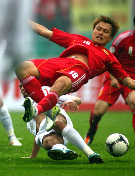 Gao Lin China Frente Desafiado Por Jugador Jordania Durante Partido —  Fotos de Stock