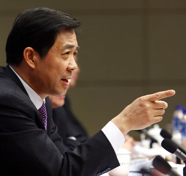 Xilai Vervolgens Minister Van Handel Van China Zoon Van Voormalige — Stockfoto