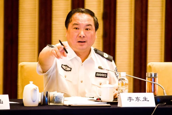 Dongsheng Vice Minister För Allmän Säkerhet Folken Repulic Kina Talar — Stockfoto
