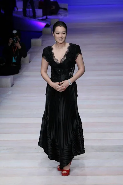 Chinese Actress Gong Pictured Aimer 2012 Swimwear Fashion Show China — Stock Photo, Image