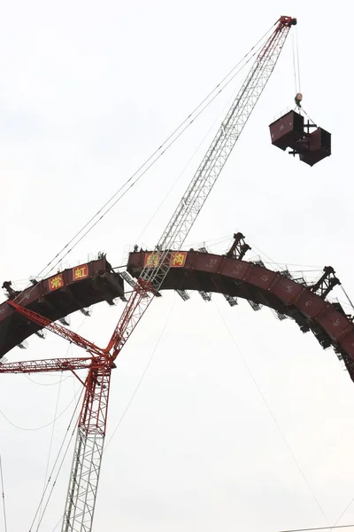 View Worlds Largest Spokeless Ferris Wheel Which Construction Changzhou East — Stock Photo, Image