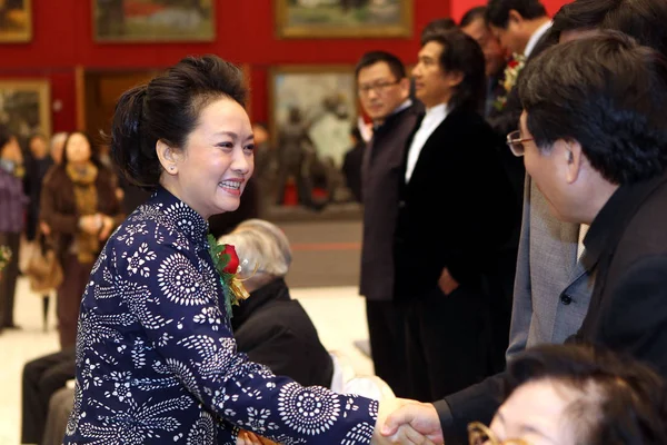 Soprano China Peng Liyuan Izquierda Esposa Del Vicepresidente Chino Jinping — Foto de Stock