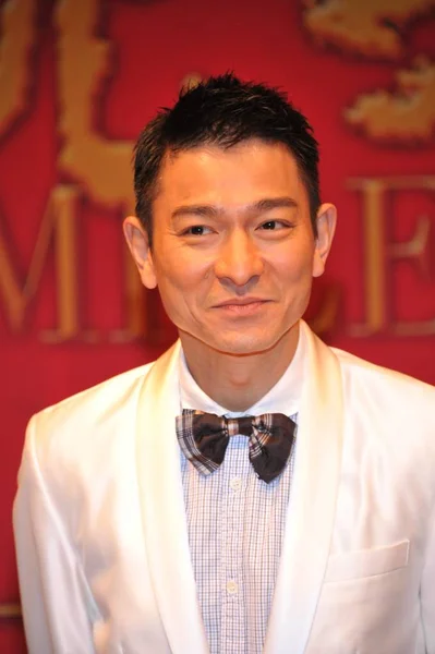 Hongkong Zanger Acteur Andy Lau Afgebeeld Tijdens Een Viering Voor — Stockfoto