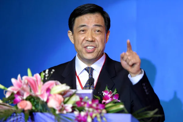Xilai Entonces Gobernador Provincia Liaoning Hijo Del Viceprimer Ministro Chino — Foto de Stock