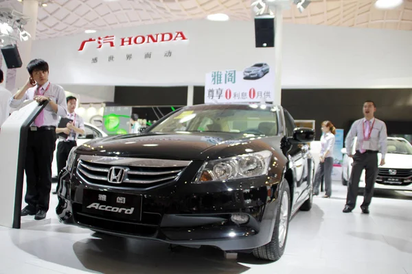 Honda Accord Más Honda Autók Láthatók Kijelzőn Során Egy Aut — Stock Fotó