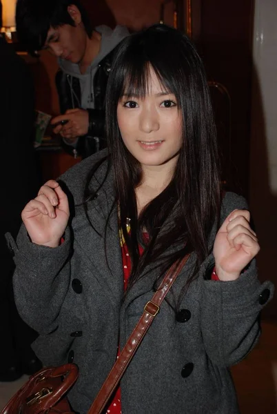 Japanese Idol Akie Harada Poses Hotel She Attended China Adult — Stock Photo, Image