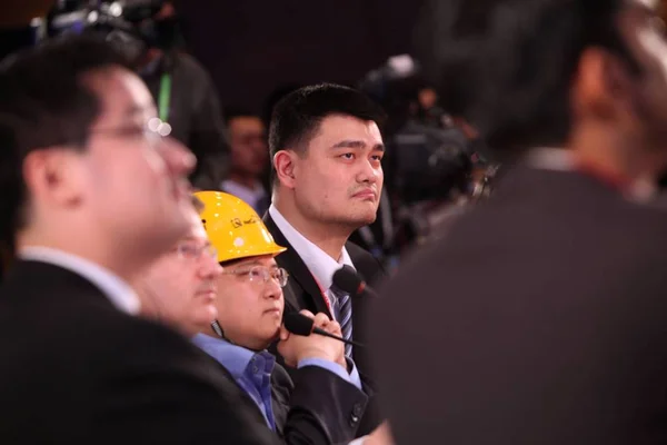 Пенсіонер Китайський Баскетболіст Yao Ming Зображений Під Час Його Отримавши — стокове фото