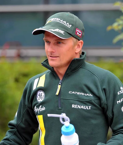 Heikki Kovalainen Pilote Finlandais Équipe Caterham Est Photographié Lors Une — Photo