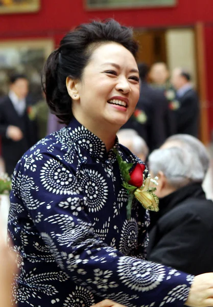 Soprano China Peng Liyuan Esposa Del Vicepresidente Chino Jinping Mano —  Fotos de Stock