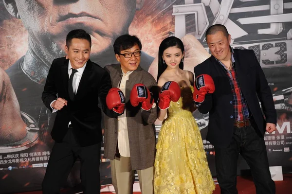 Esquerda Ator Chinês Liu Ator Hong Kong Jackie Chan Atriz — Fotografia de Stock