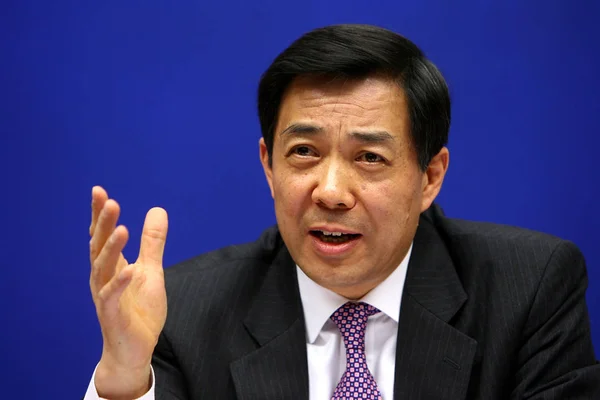 Xilai Entonces Ministro Comercio China Hijo Del Viceprimer Ministro Chino — Foto de Stock