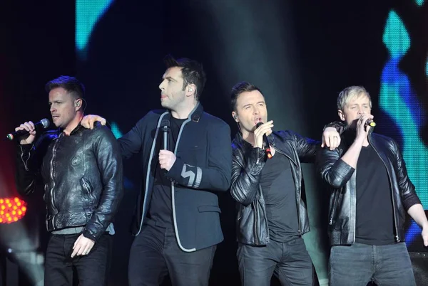 Zleva Nicky Mark Shane Kian Irské Rockové Kapely Westlife Během — Stock fotografie