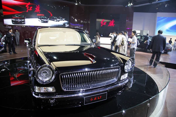 Hongqi Bandera Roja Faw Exhibición Durante 12ª Exposición Internacional Automóviles — Foto de Stock