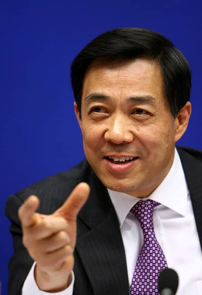 Xilai Entonces Ministro Comercio China Hijo Del Viceprimer Ministro Chino — Foto de Stock