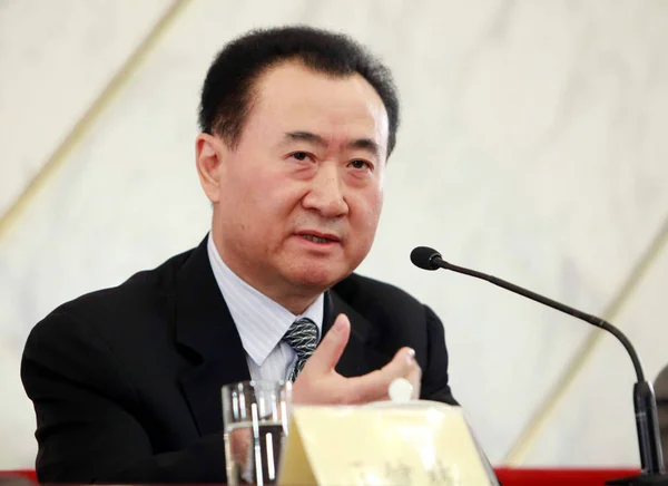 Delegado File China Wang Jianlin Presidente Del Grupo Dalian Wanda —  Fotos de Stock