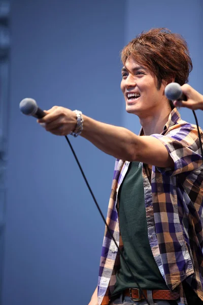 Японско Филиппинская Певица Ведущий Комацу Такуя Изображена Время Деятельности Шанхае — стоковое фото