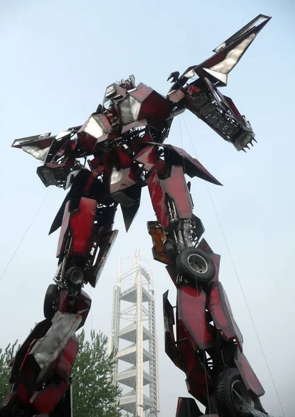 Pohled Modelu Obří Transformátor Pekingu Olympijský Park Pekingu Čína Dubna — Stock fotografie