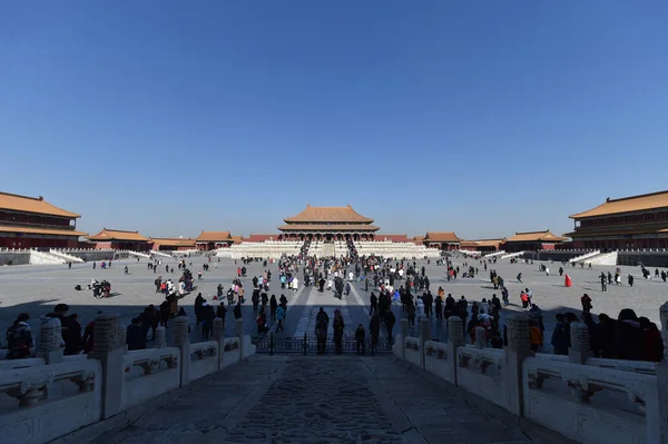 Los Turistas Visitan Ciudad Prohibida También Conocida Como Museo Del —  Fotos de Stock