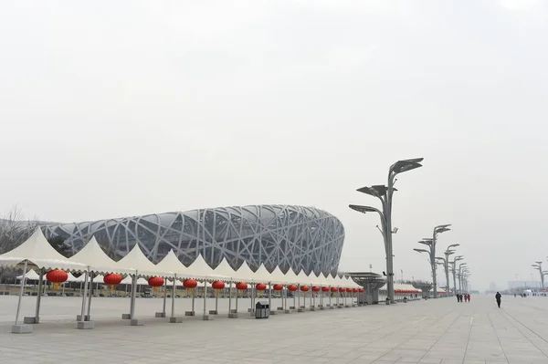 Vista Parque Olímpico Beijing Casi Vacío Antes Del Próximo Año — Foto de Stock