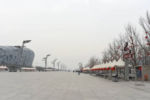 Vista Parque Olímpico Beijing Casi Vacío Antes Del Próximo Año — Foto de Stock