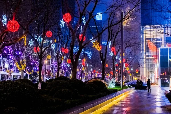 Vue Une Rue Presque Vide Pendant Les Vacances Nouvel Lunaire — Photo