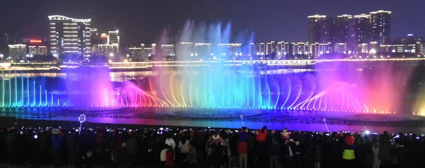 View 199 Meter Tall Musical Fountain Which Tallest One China — стоковое фото