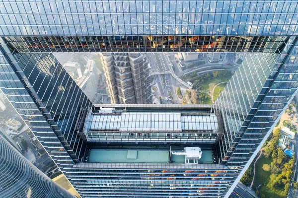 Vista Del Centro Financiero Mundial Shanghai Distrito Financiero Lujiazui Pudong —  Fotos de Stock